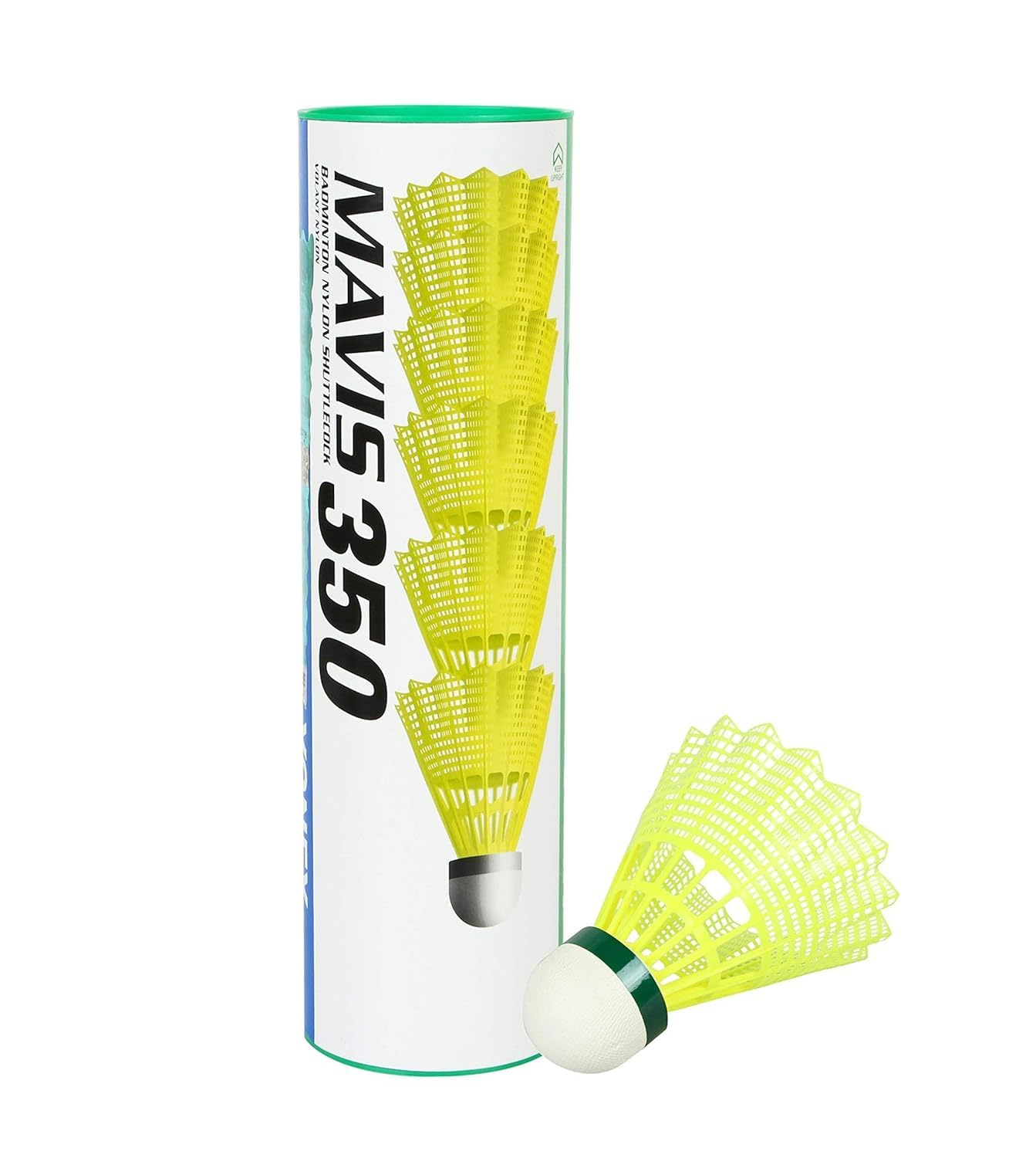 Yonex Mavis 350 Green Cap Nylon Shuttlecock 