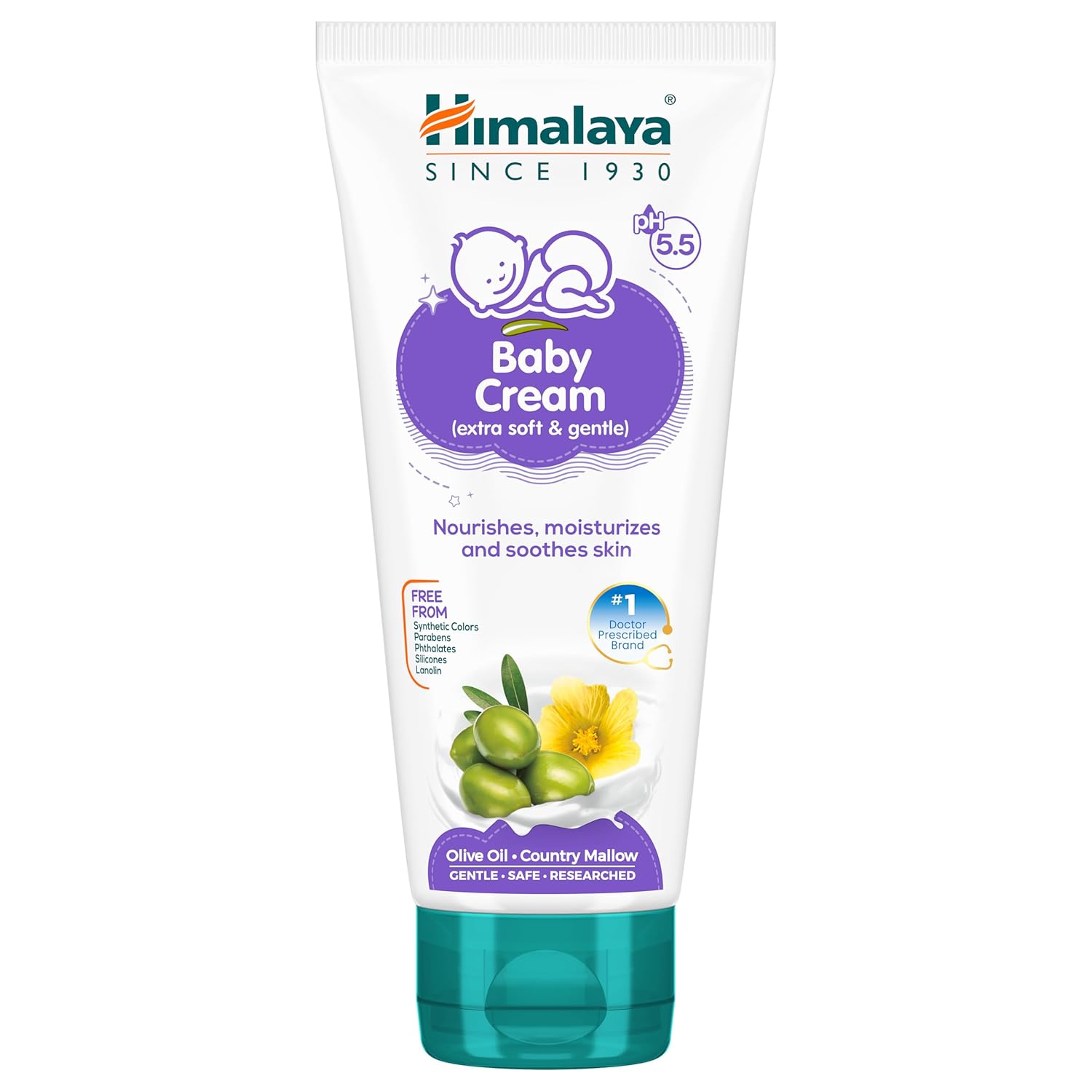 Himalaya Baby Face Moisturizer Cream Dry Skin 200m