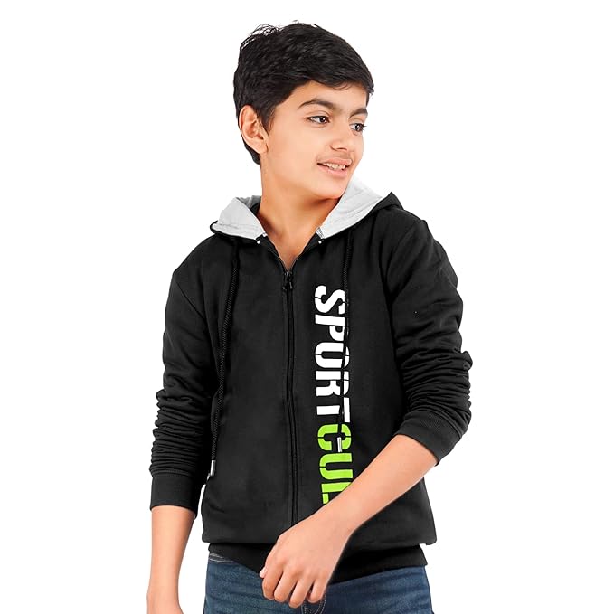Real Basics Boys Cotton Hooded Sweatshirt(Pack 1)
