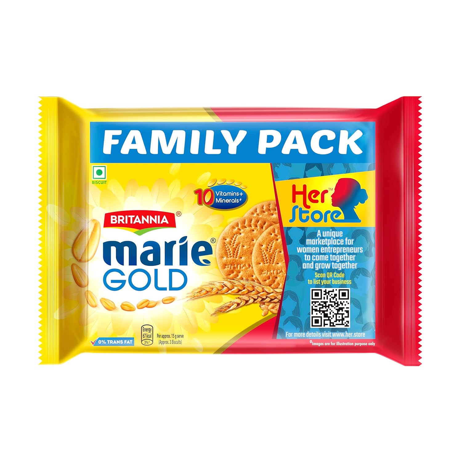 Britannia Marie Gold Biscuits, 5 N x (190g+20g)