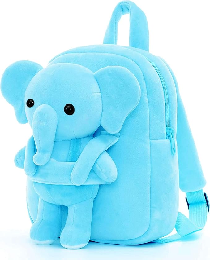 Cartoon Design Animal Velvet Plush School Backpack
