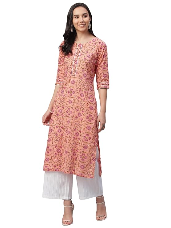 Libas Women Printed Cotton Straight Kurta